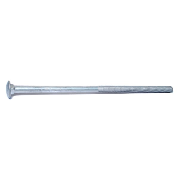 Midwest Fastener Carriage Bolt, Square Neck, 13 (Coarse), 12 in L, Steel, Hot Dipped Galvanized, 25 PK 05533 - main